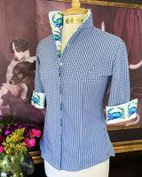 CRAB LOVE SHIRT ON ROYAL GINGHAM