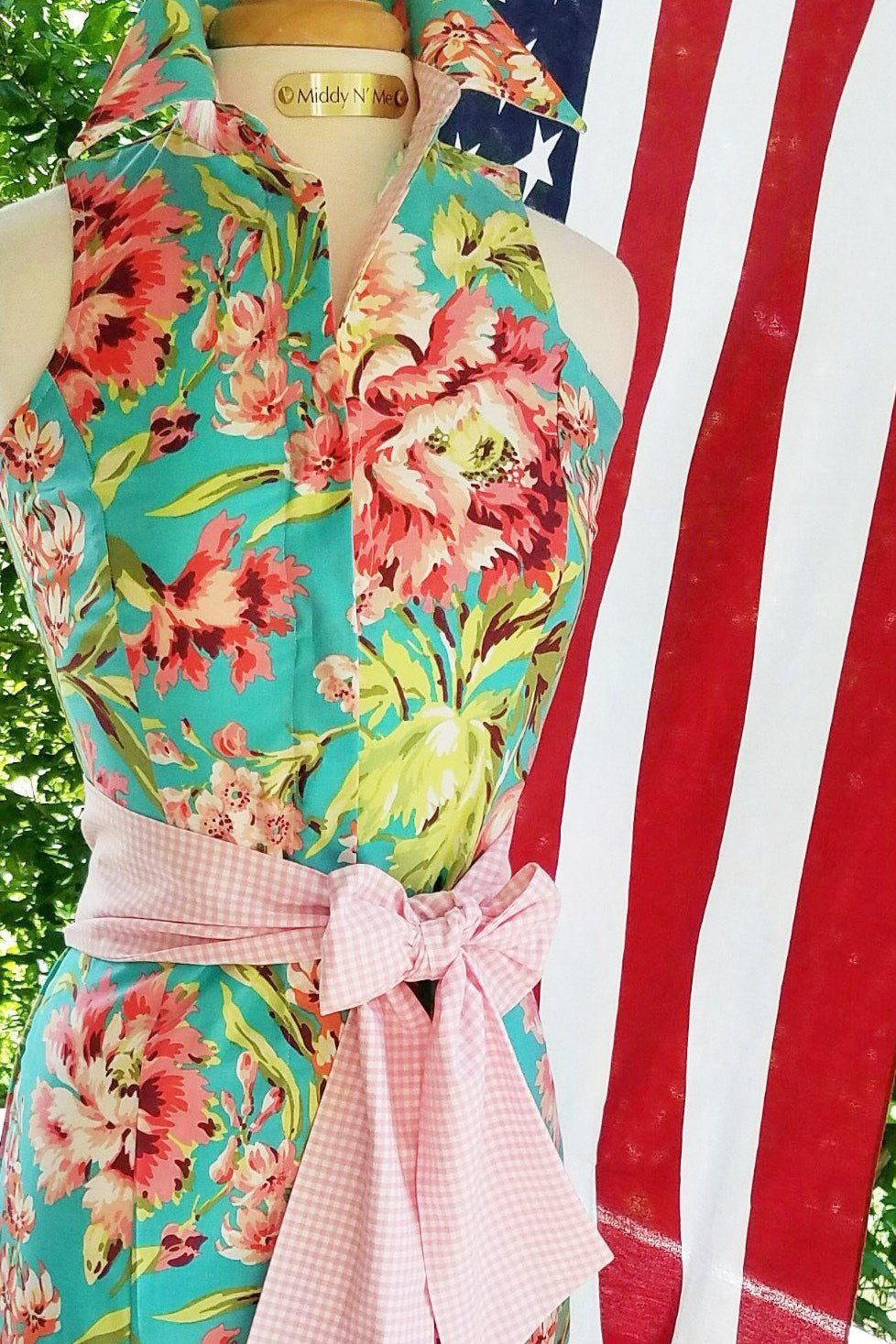 TEAL FLEUR DRESS - Middy N' Me
