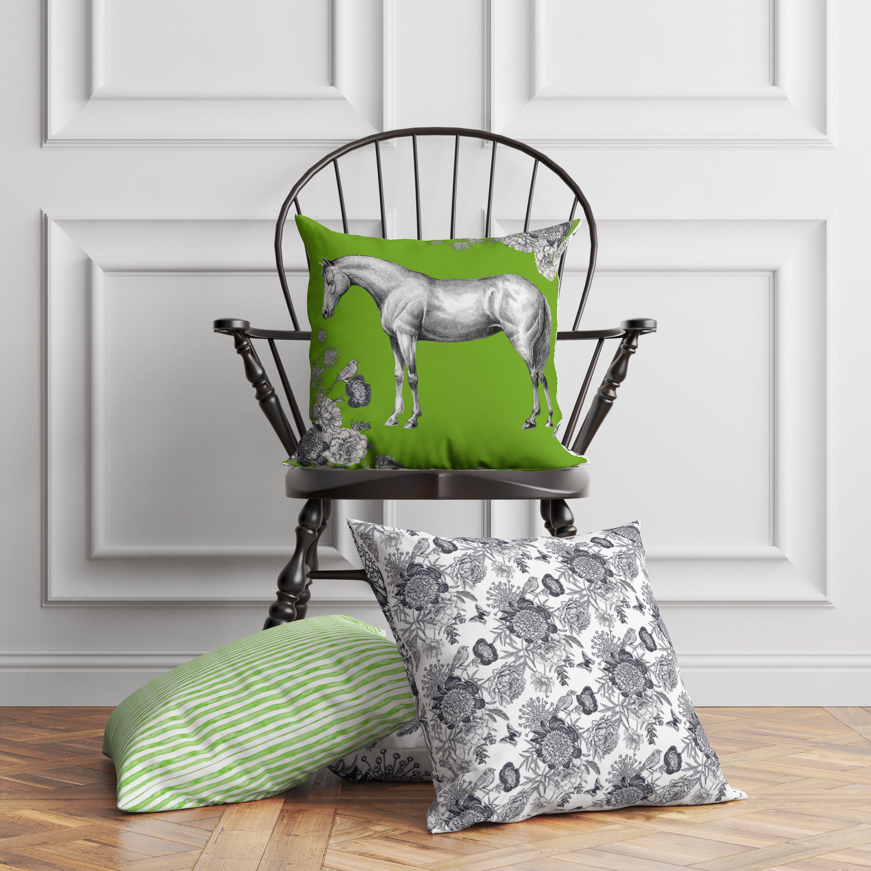 A DAY IN THE COTSWOLDS PILLOW IN BASIL - Middy N' Me