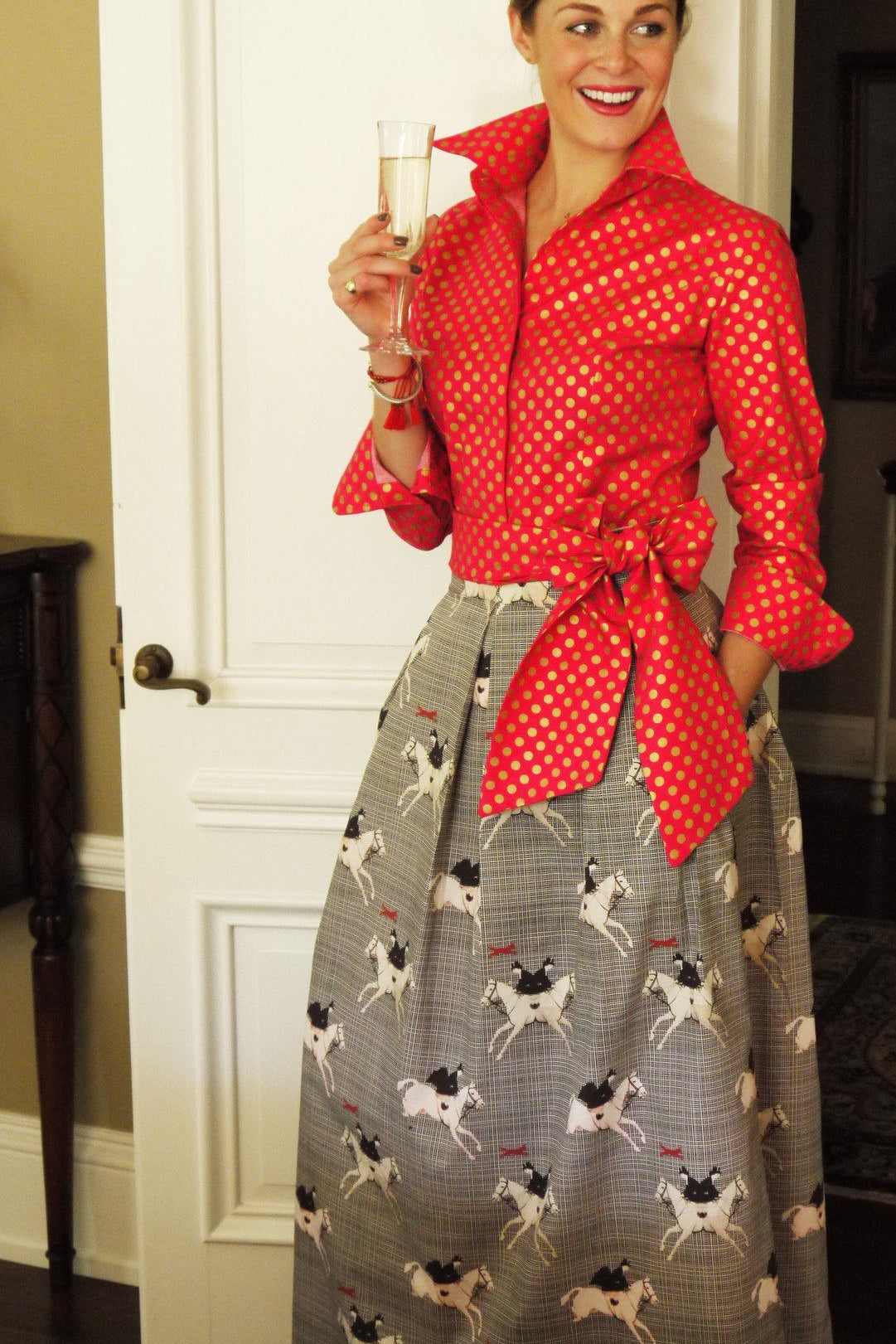 SIR THOMAS PINK SKIRT - Middy N' Me