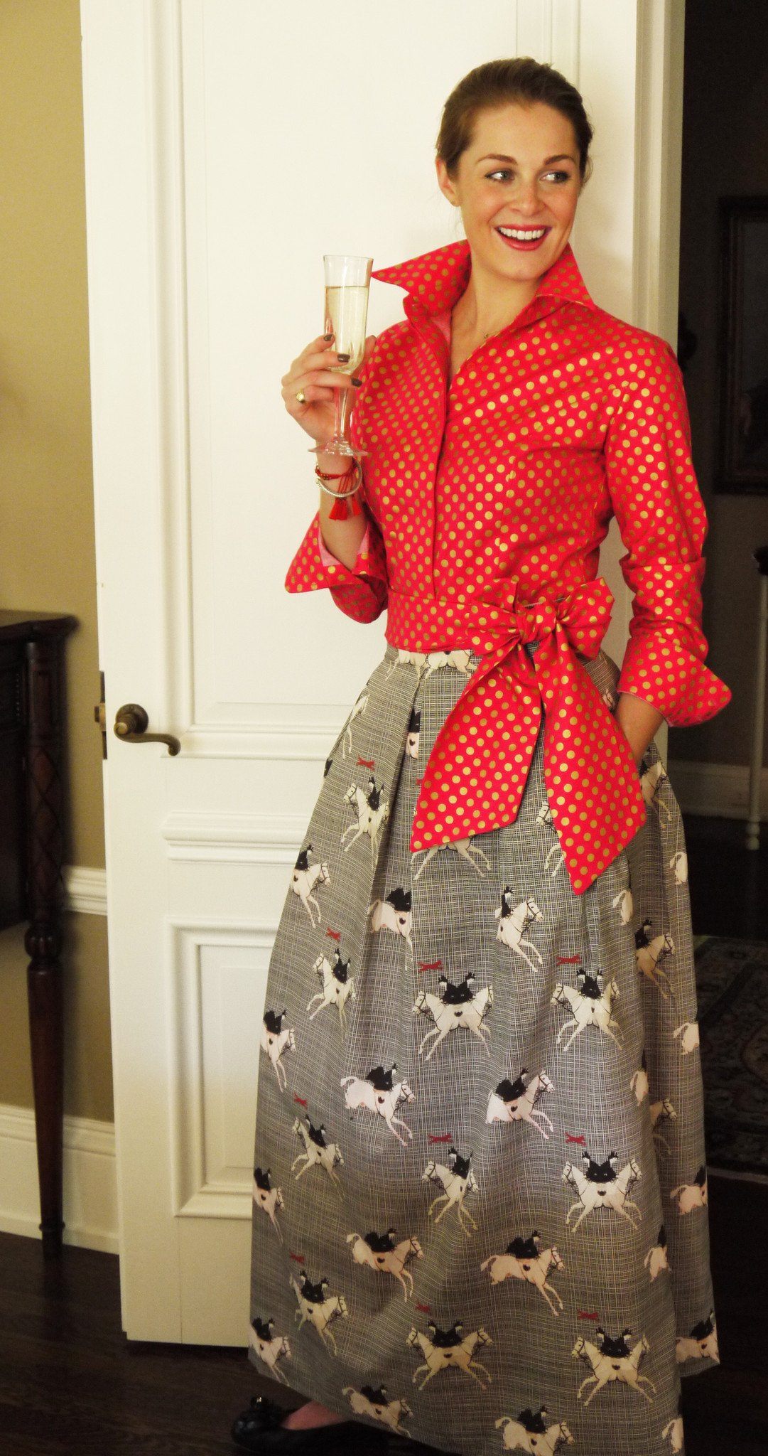 SIR THOMAS PINK SKIRT - Middy N' Me