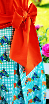 HORSE COUNTRY SKIRT IN TURQUOISE