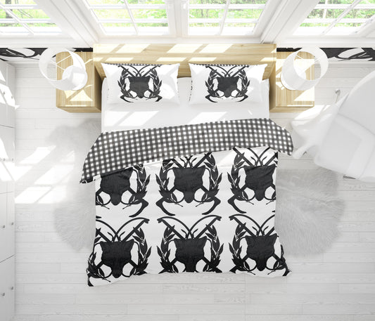 KESWICK DUVET IN BLACK AND SOFT WHITE - Middy N' Me