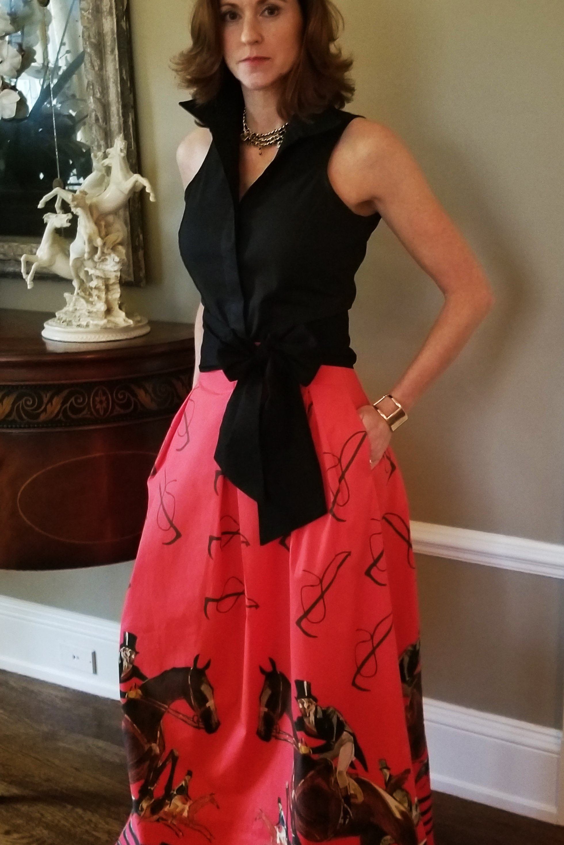 Heythrop Skirt in Scarlet - Middy N' Me