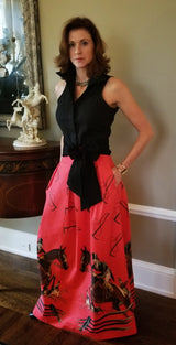 HEYTHROP SKIRT IN SCARLET