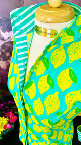 LEMON LOVE SHIRT IN TURQUOISE