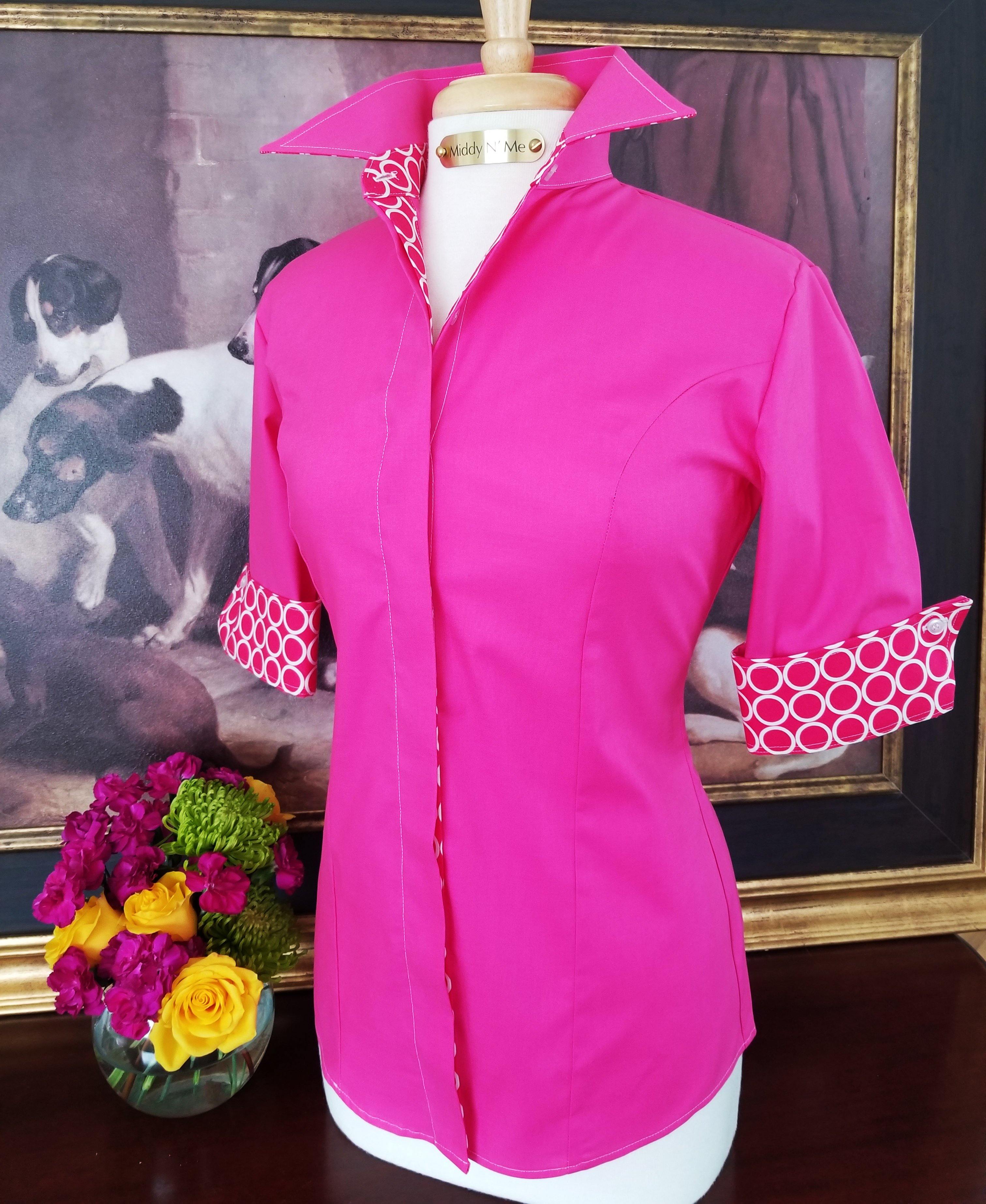 LAUREN SHIRT IN PEONY - Middy N' Me