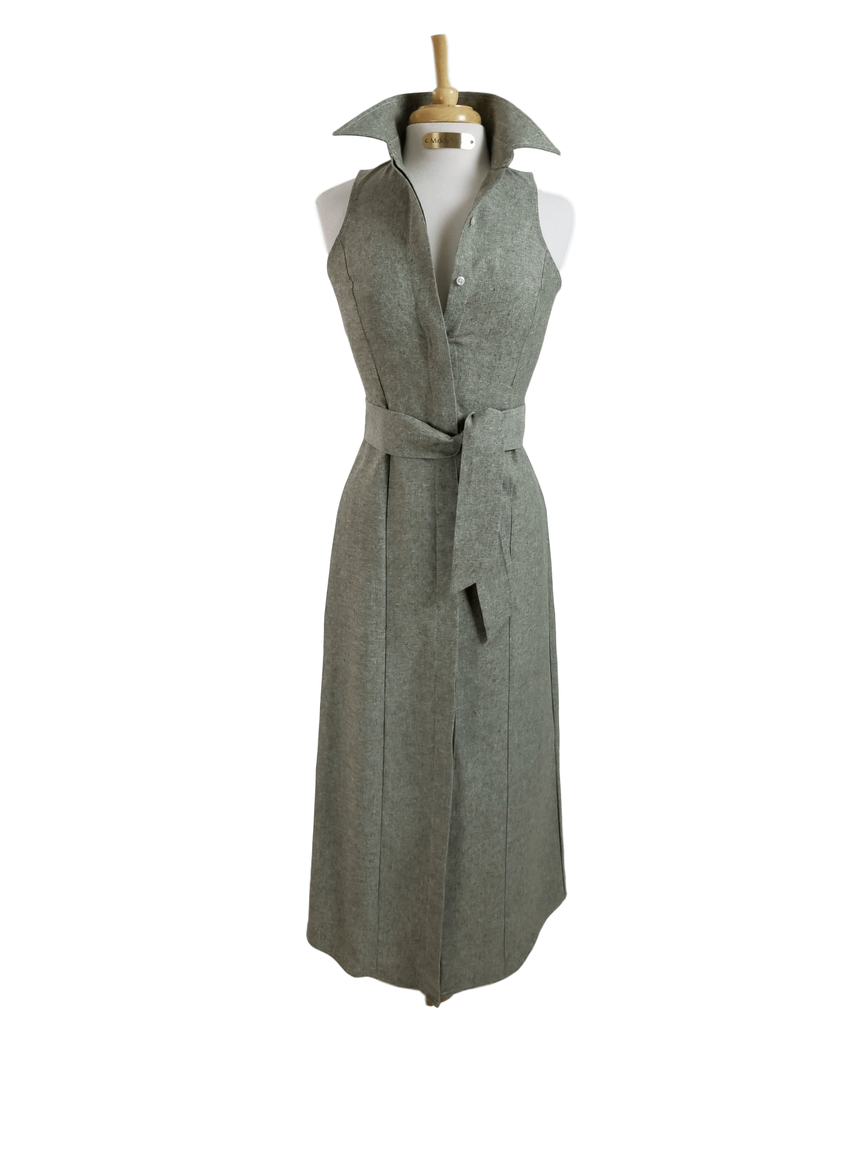 CANYON LINEN DRESS IN OLIVE - Middy N' Me