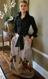 HEYTHROP SKIRT IN PEWTER