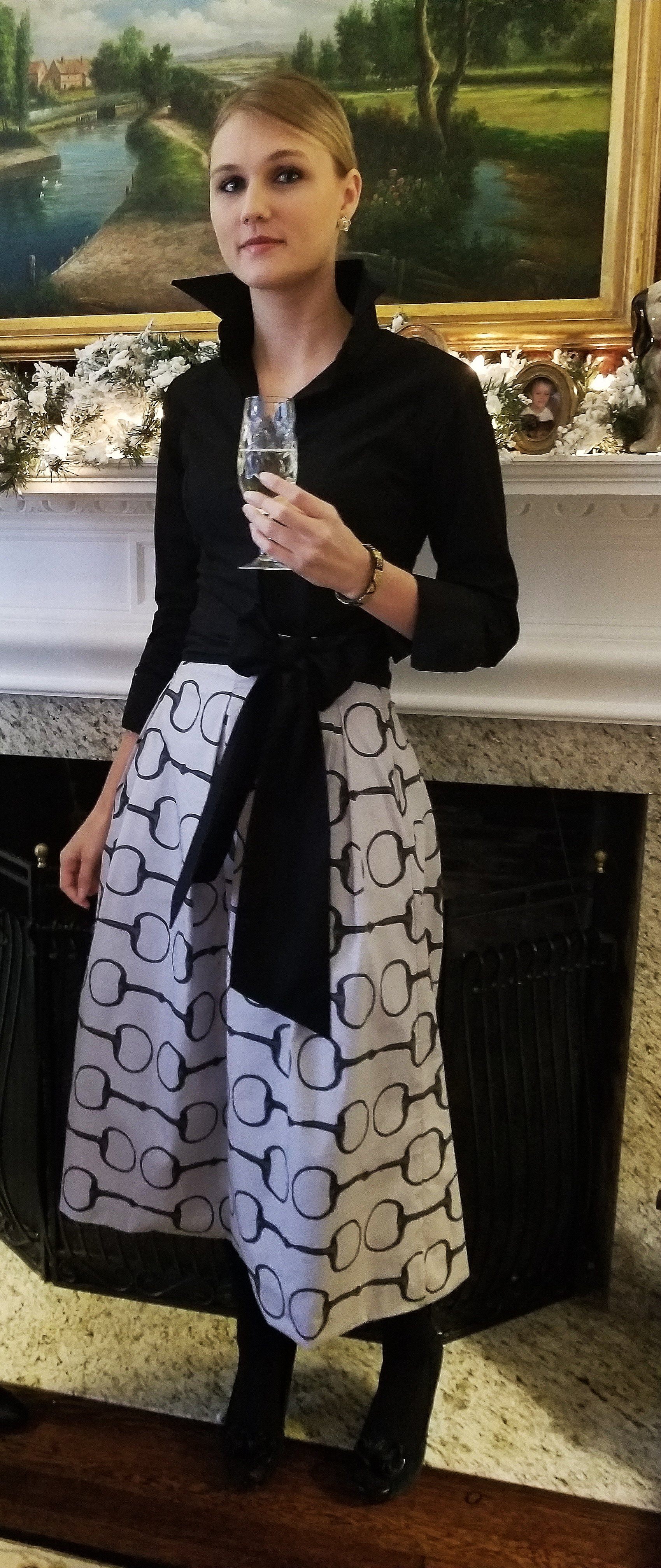 Onyx Snaffles Skirt in Stone - Middy N' Me