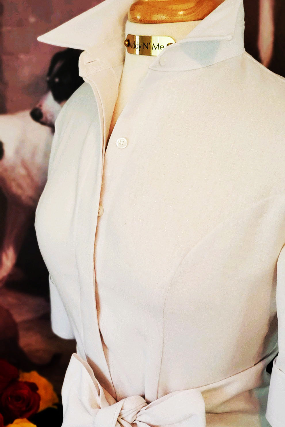 HOLIDAY SPARKLE WITH SASH IN PEARL - Middy N' Me