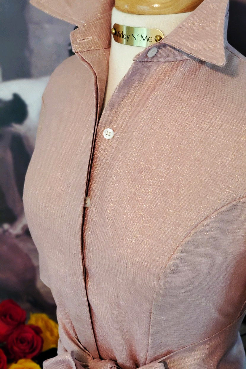 HOLIDAY SPARKLE WITH SASH IN ROSÉ - Middy N' Me
