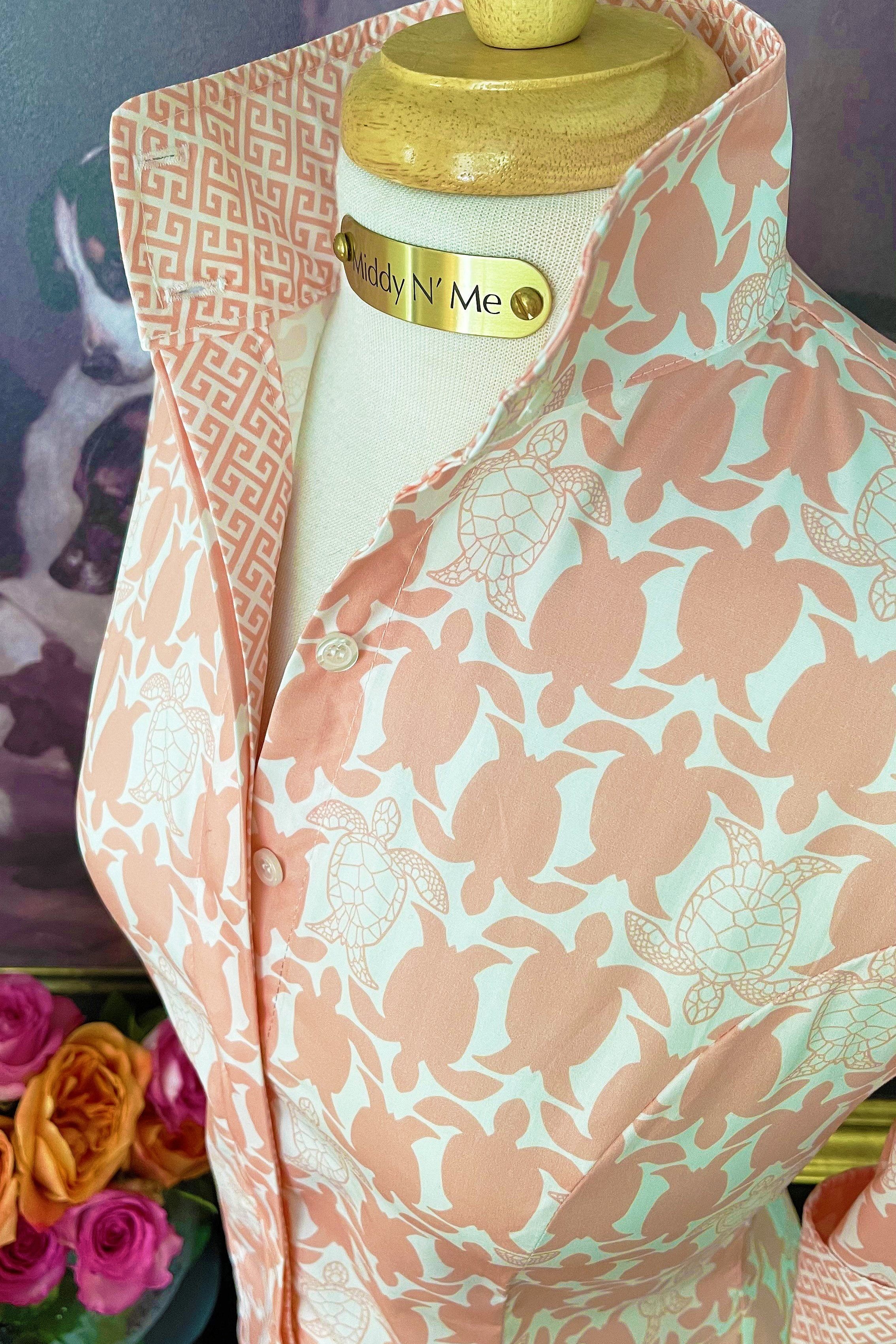 SEA ISLAND SHIRT IN JUST PEACHY - Middy N' Me