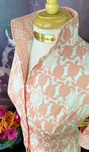 SEA ISLAND SHIRT IN JUST PEACHY - Middy N' Me