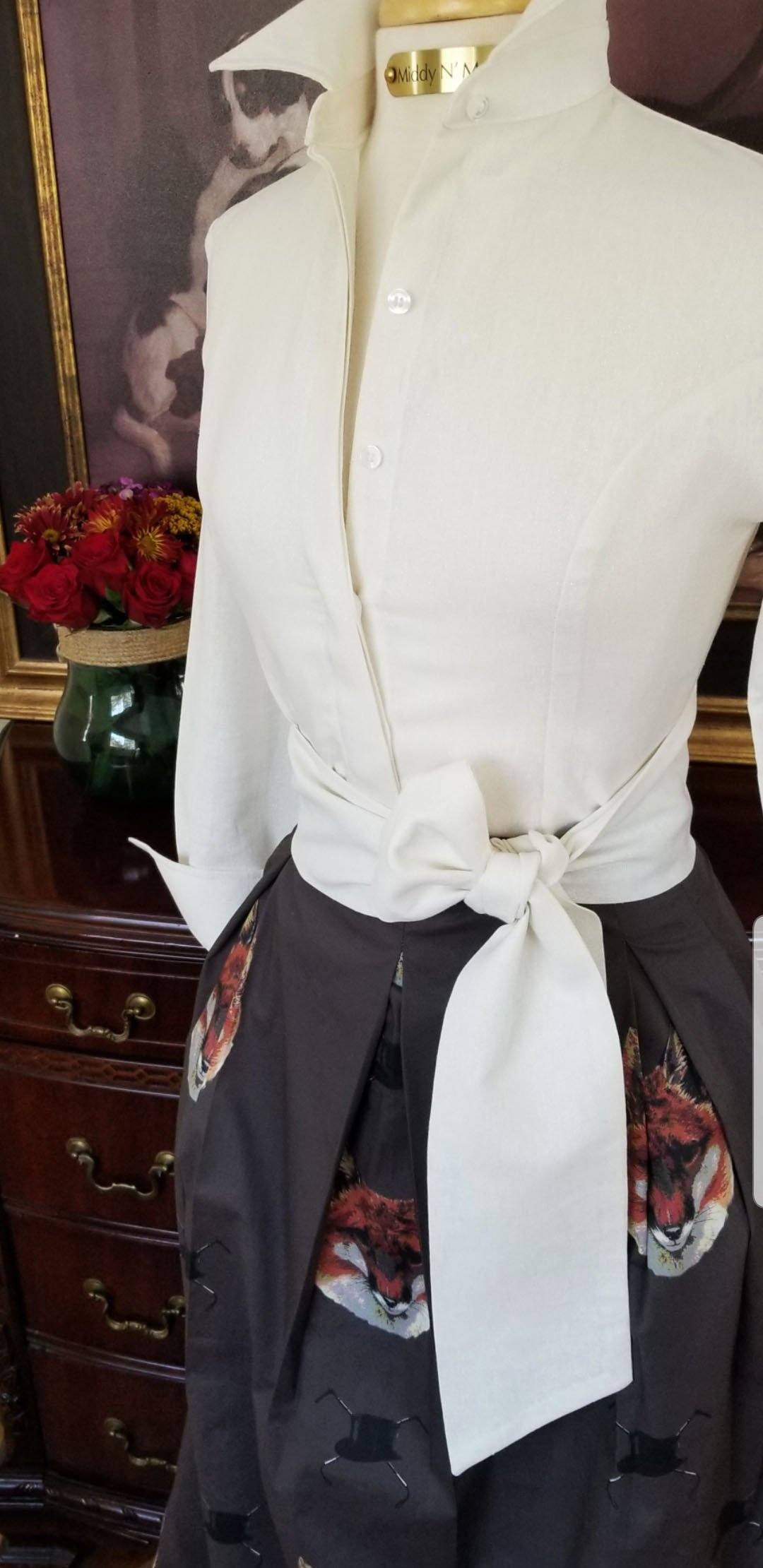 TALLY HO SKIRT IN GREIGE - Middy N' Me