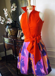SUMMER RIDE SHIRT WITH SASH IN TANGERINE - Middy N' Me