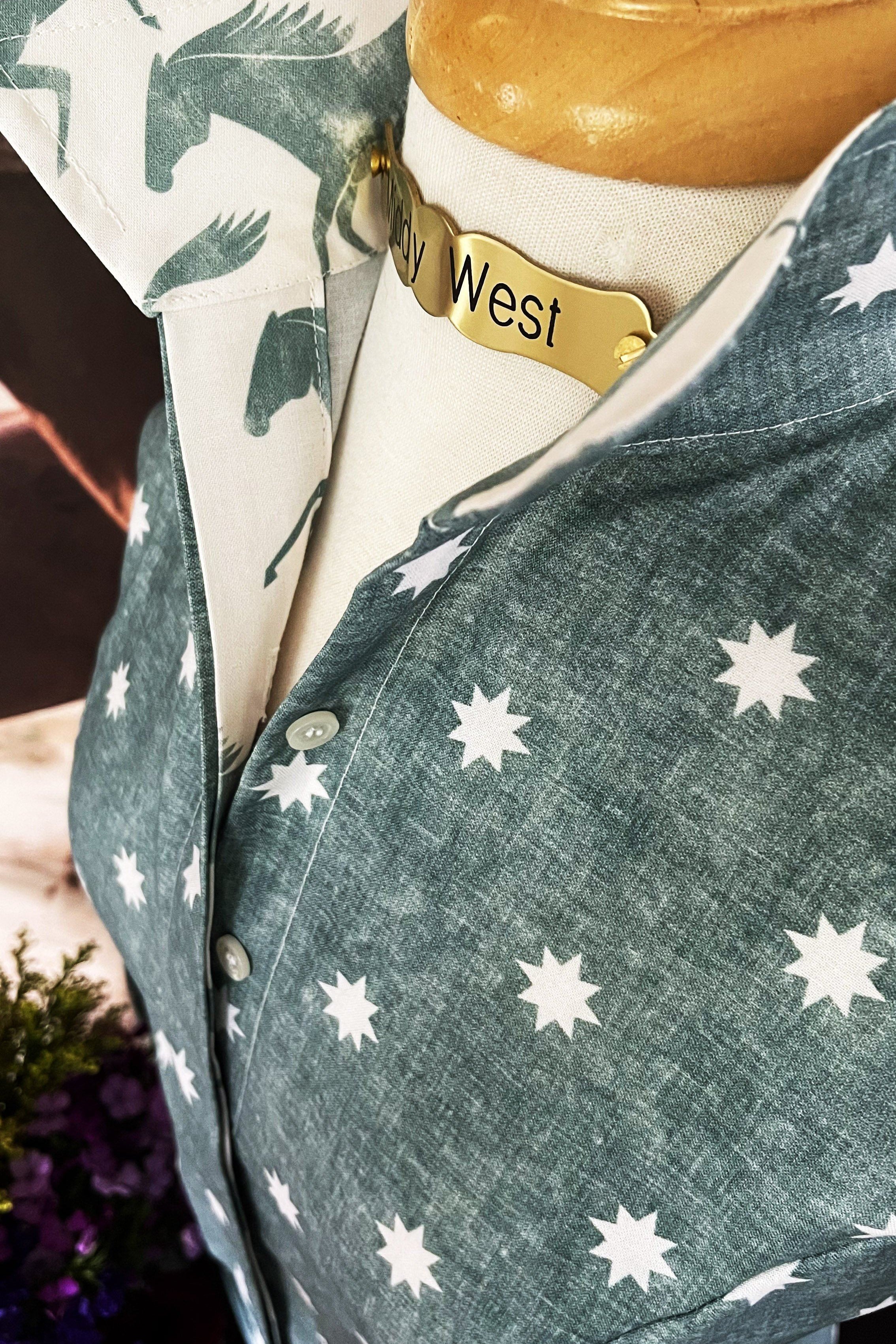 WINONA STAR SHIRT IN TEAL - Middy N' Me