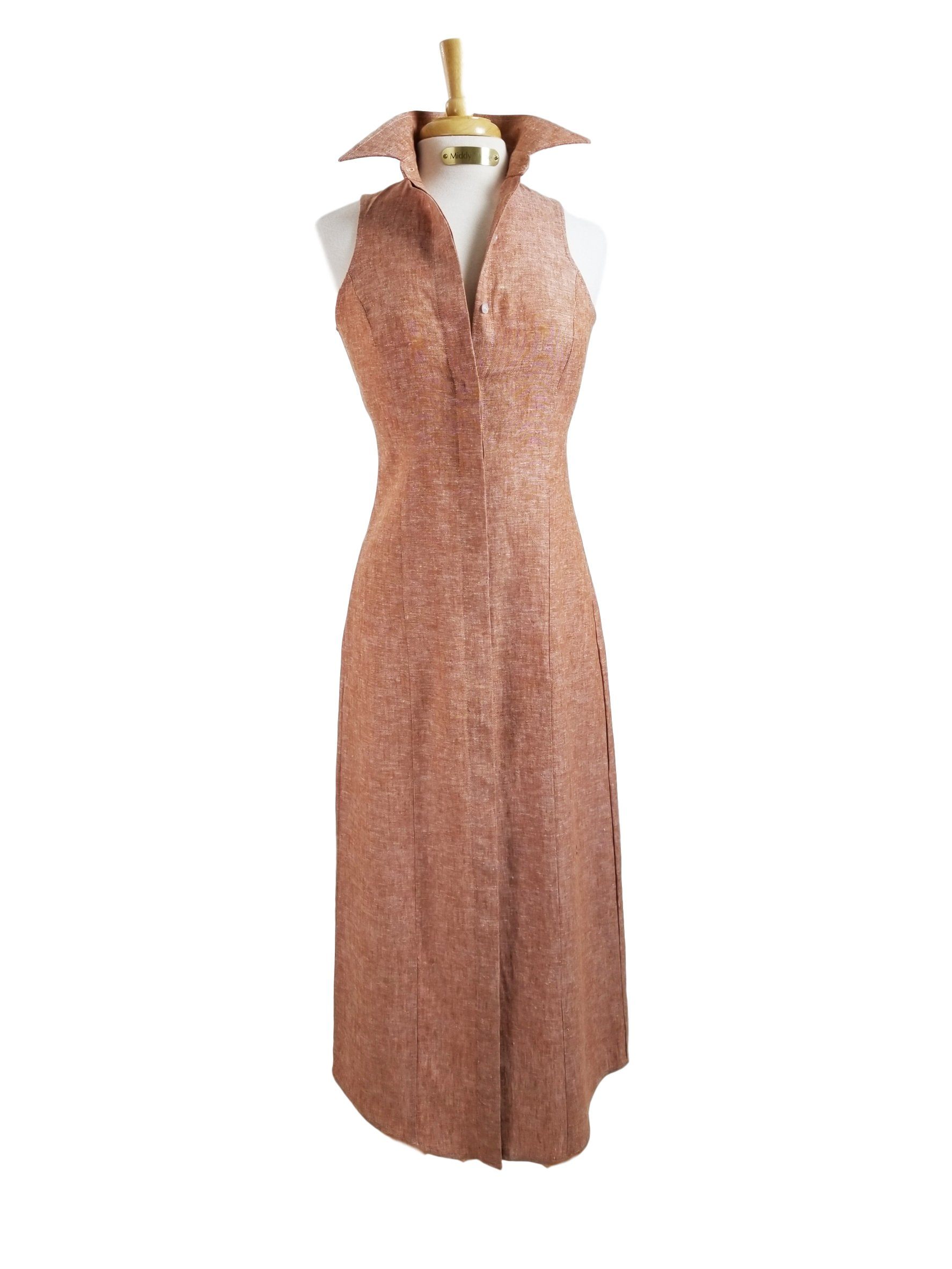 CANYON LINEN DRESS IN RED ROCK - Middy N' Me