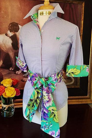 Sweet Jane in Lilac with Mint Fleur and Sash - Middy N' Me