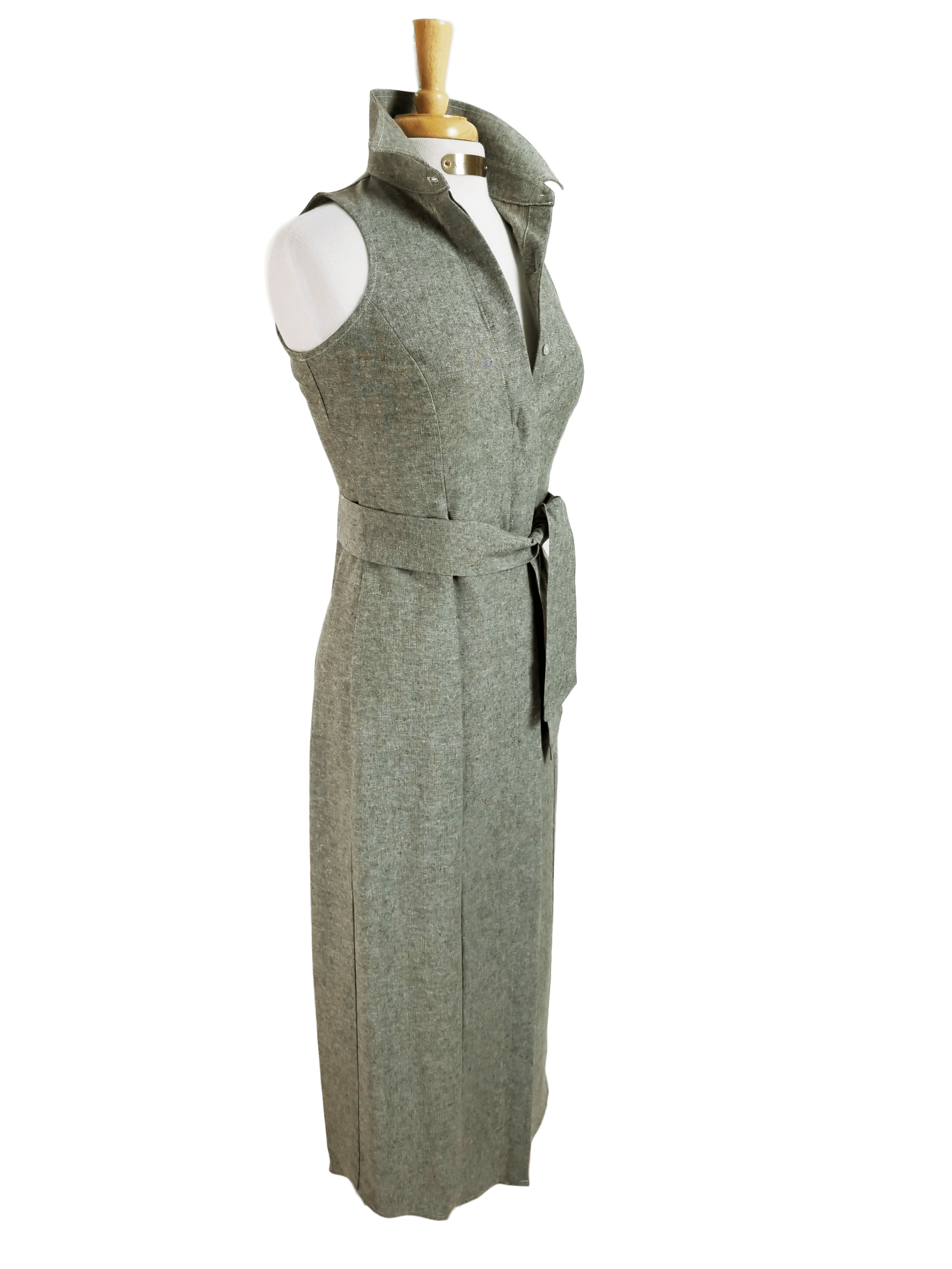 CANYON LINEN DRESS IN OLIVE - Middy N' Me