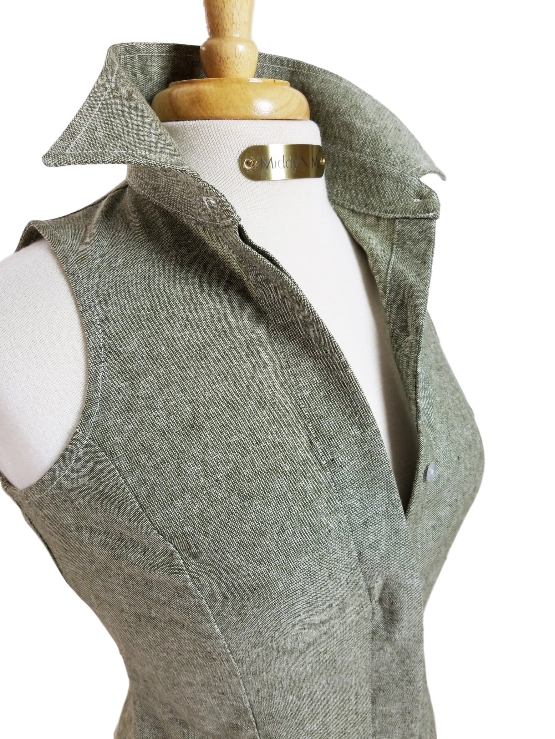 CANYON LINEN DRESS IN OLIVE - Middy N' Me